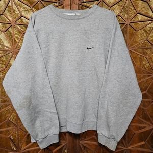 Vintage Y2K Nike Mini Swoosh Crewneck Gray Tag XL